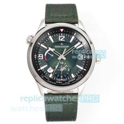 V+Factory Swiss Replica Jaeger LeCoultre Polaris Geographic Green Dial Automatic Watch 